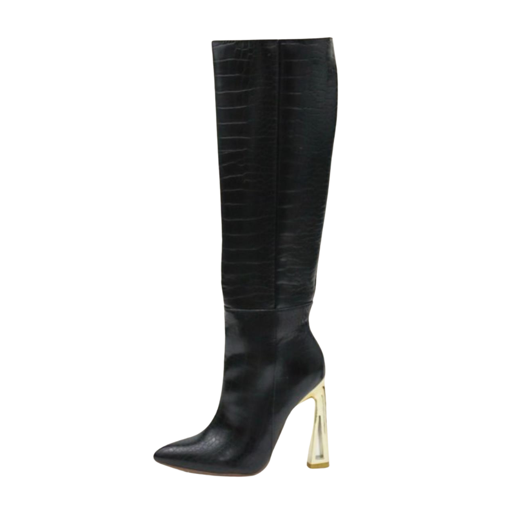 Midnight Clear Heel Knee-High Boots