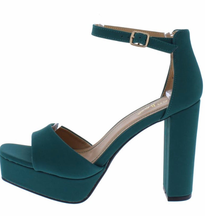 Square-Toe Platform Block Heel
