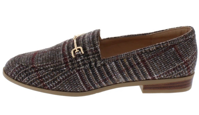 Textured Chain-Detail Loafers