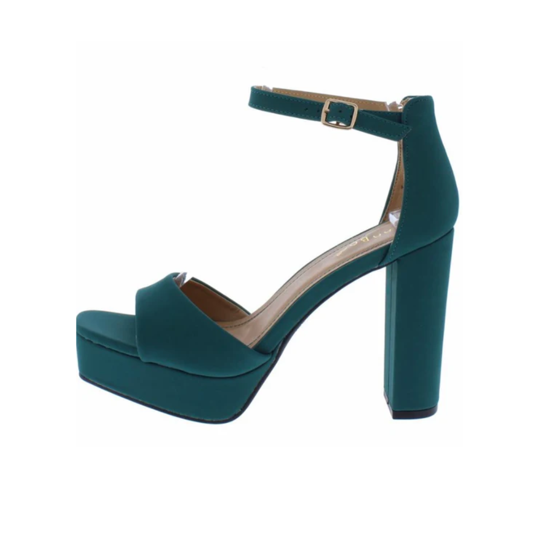 Square-Toe Platform Block Heel