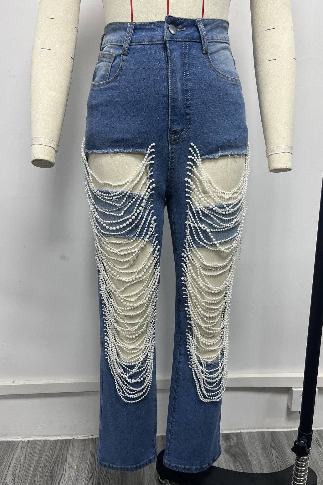 WOMEN FASHION CASUAL DENIM PANTS: S