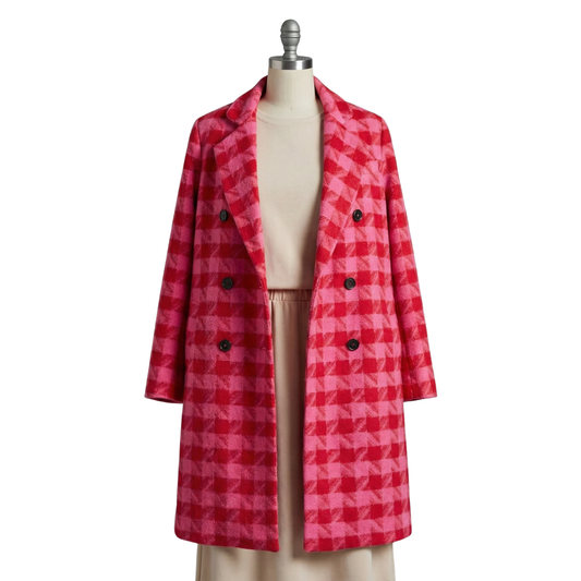 Ruby Houndstooth Statement Coat