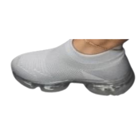 A-Grey Air Cushion Knit Sneakers