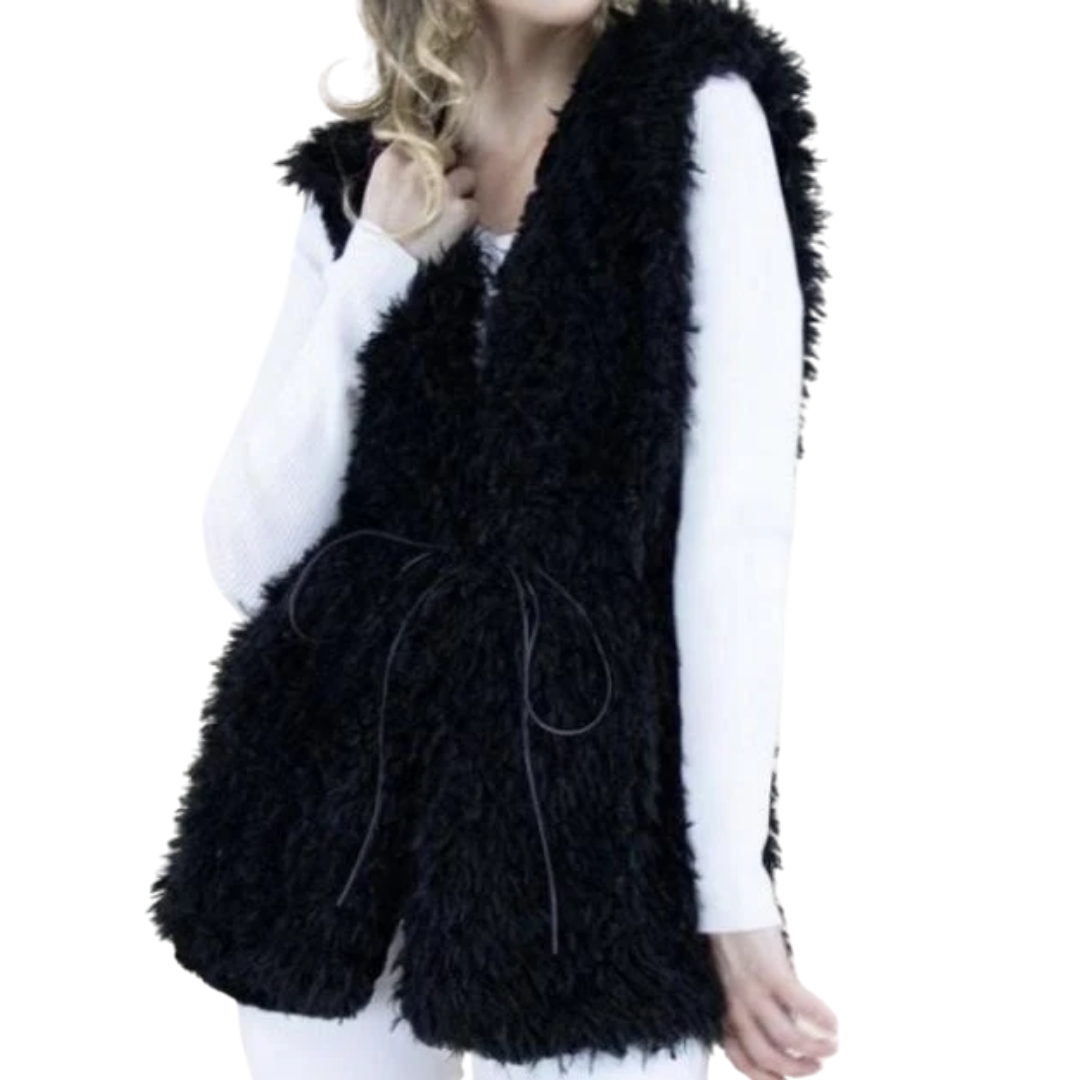 Fur Black Savvy Vest