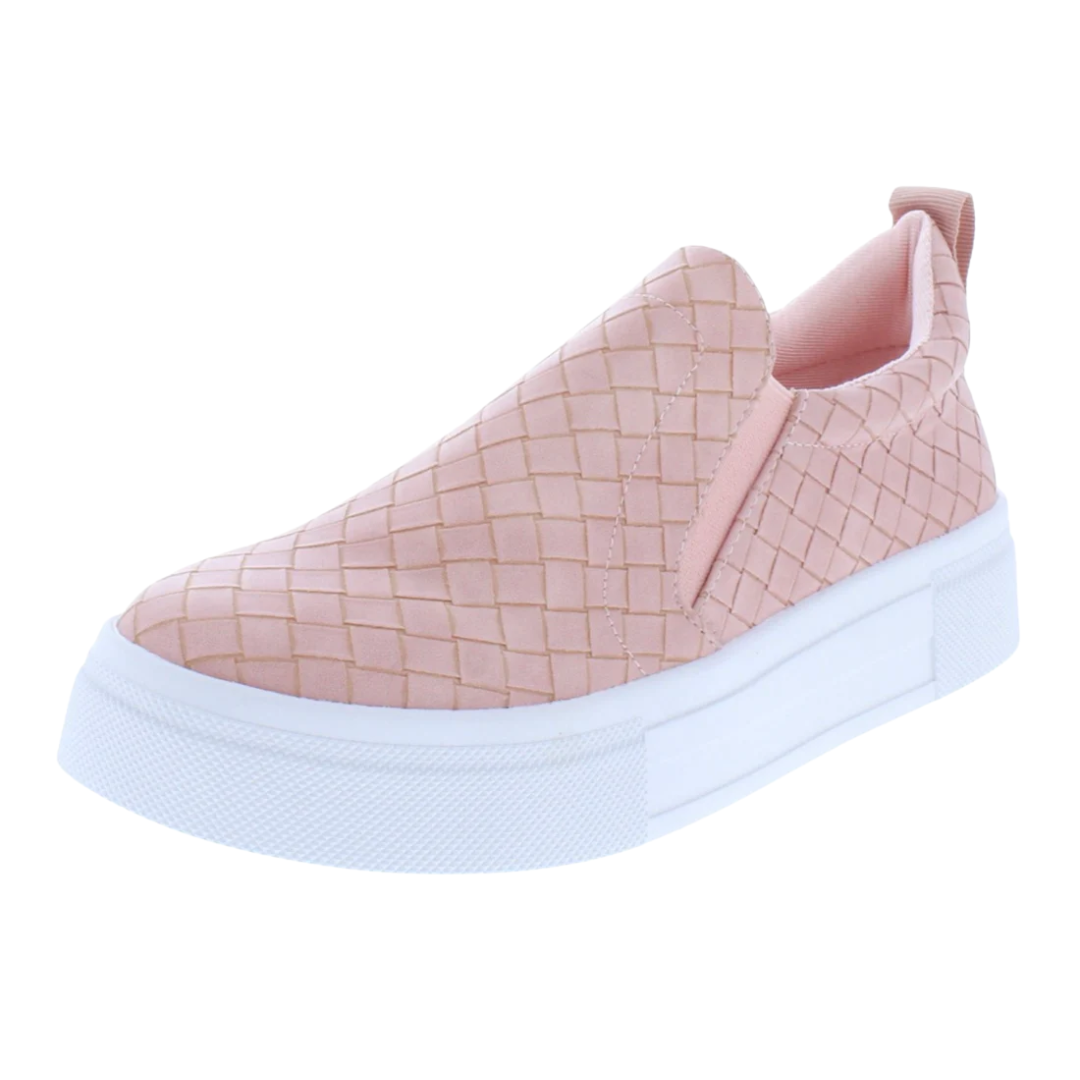 Blush Pink Platform Slip-On Sneakers