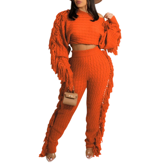 Chic Tassel Two-Piece Set