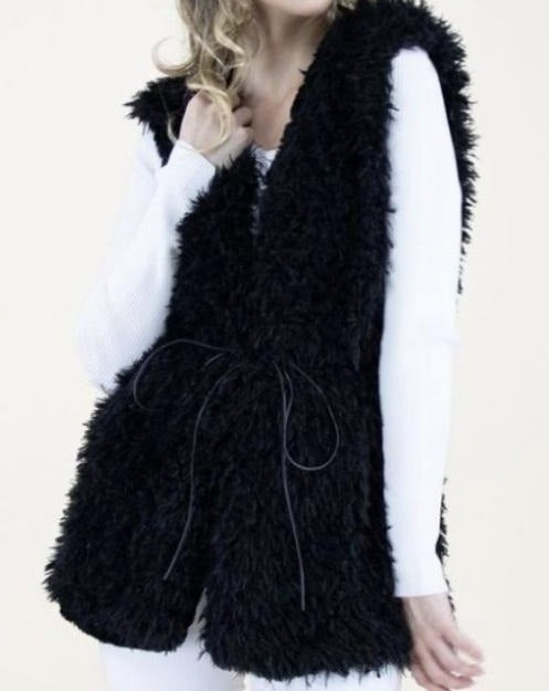 Fur Black Savvy Vest