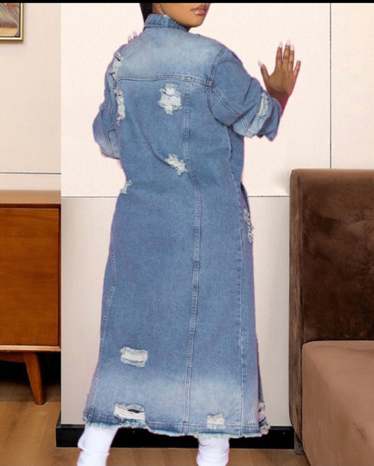 Distressed Jean jacket